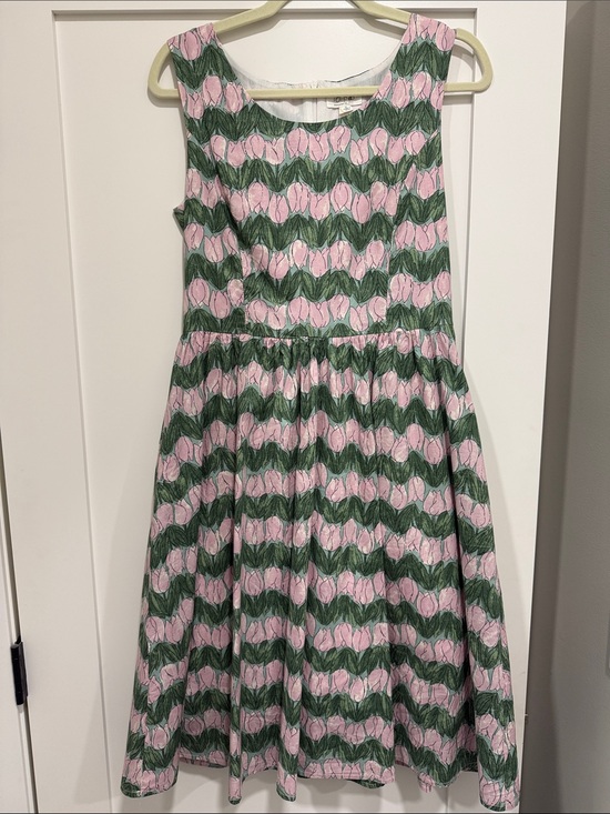 Tulip B Dresses & Skirts - Sleeveless Pink & Green Floral Casual Dress
